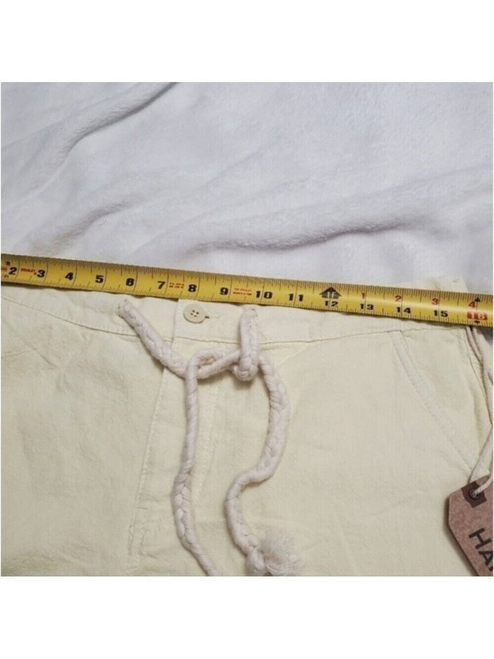 NWT Harlow Coastal Linen Cotton Blend Shorts Yellow M - Picture 10 of 14